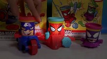 Play Doh CAN HEADS MARVEL Smashdown Hulk Featuring Iron Man, Spiderman, Venom, Captain America 2015