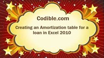 Excel tutorial: Creating a loan amortization table in Excel 2010