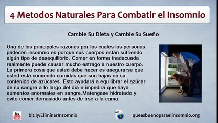 4 Metodos Naturales Para Combatir el Insomnio