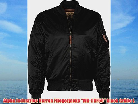 Alpha Industries Herren Fliegerjacke MA1 VF59 black Große L