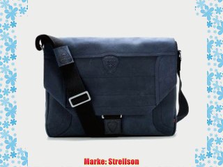 Strellson Hunter Messenger Leder 39 cm Laptopfach blue