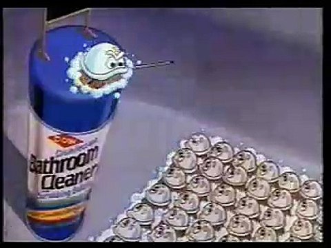 Dow Bathroom cleaner commercial with scrubbing bubbles
