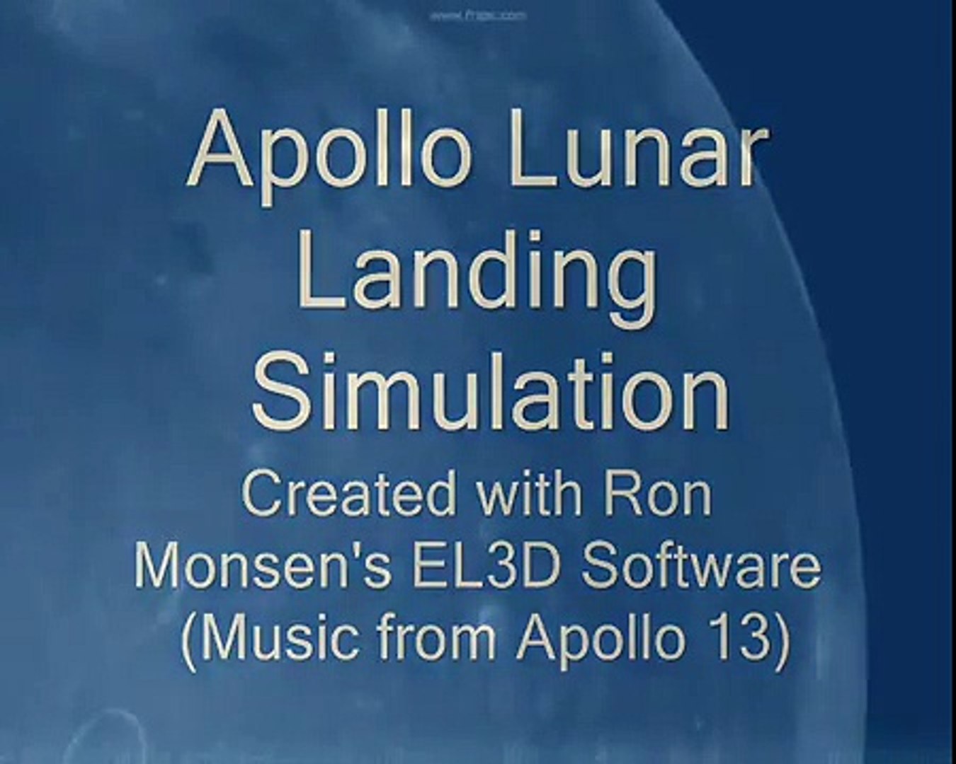 Apollo Lunar Landing Simulation