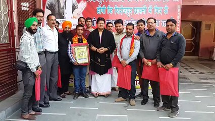 Zora Singh Sandhu - Ferozepur Cantt with Worker and Dharmik People