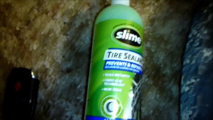 How to put slime in a presta valve tube