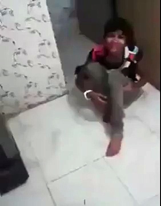 indian man beating maidservant