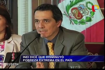 INEI asegura que disminuyó pobreza extrema en el Perú