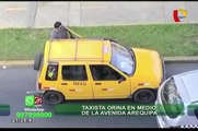 WhatsApp: Chofer es fotografiado miccionando en plena avenida Arequipa