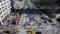 Création de l'oeuvre de JR en Timelapse : A Walker in New York City