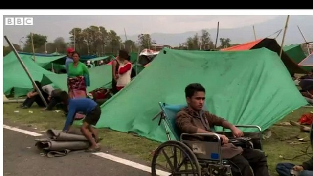 People of Nepal with all children and their families are moved into tents where they face lot of problems-BBC Report