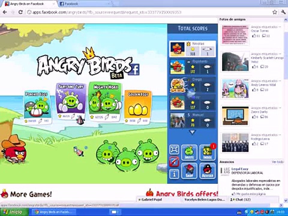 NO SIRVE Angry Birds Facebook  Hack De Especiales