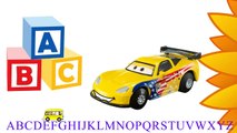 Disney Pixar CARS Stunt Racers Jeff Gorvette Singing ABC Alphabet Song. ABC Songs for Children.