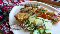 Como preparar pollo apanado sin pan, gluten ni lácteos, Receta