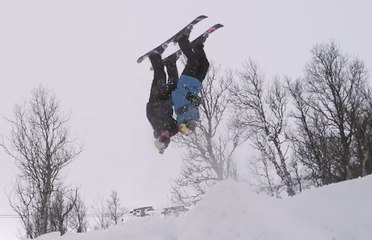 SKI TANDEM BACKFLIP - Jesper Tjäder & Øystein Bråten