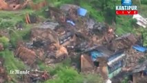 La vallée de Katmandou vue du ciel après le séisme