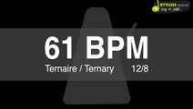 Metronome Clic - 61 BPM - Drums Sound - ternaire