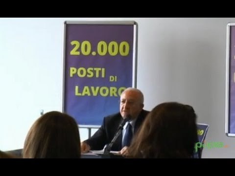 Campania - In due anni 20mila posti di lavoro , il piano di De Luca -1- (24.05.14)