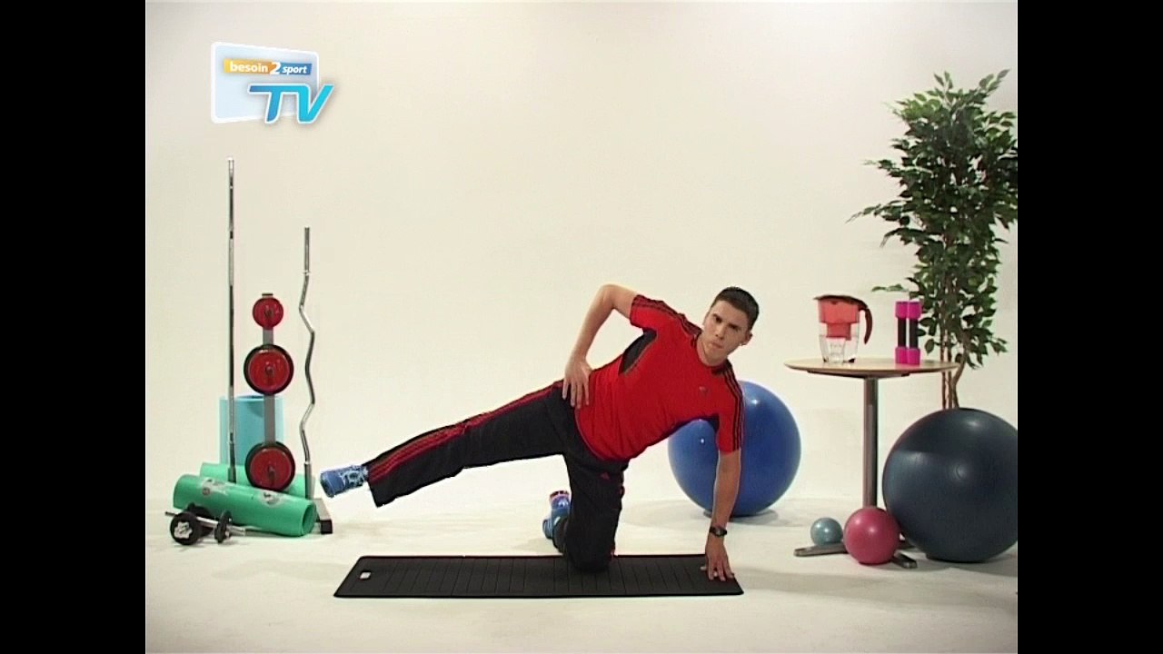 Besoin2sport - Tonification Fessiers - Battements de la jambe assis sur un genou - Niveau : moyen