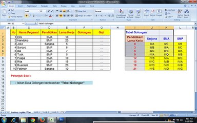Vlookup dan Hlookup dengan 2 data kunci di excel