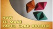 Card Holder - Origami  How To Make Paper Card Holder | Traditional Paper Toy