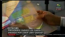 Chávez lee carta de Gaddafi y desconoce a rebeldes libios