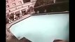 Nepal EarthQuake CCTV footage of swimming pool