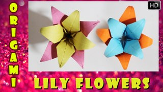 Lily Flower - Origami  How To Make Paper Lily Flower | Traditional Paper Toy