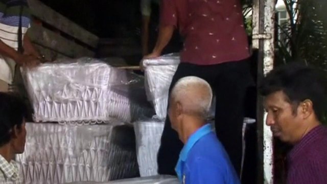 Coffins arrive ahead of the Bali Nine executions
