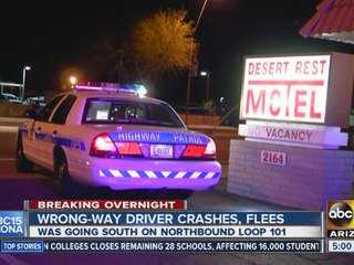 Wrong-way driver crashes in Tempe
