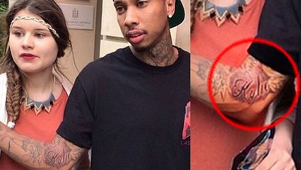 Tyga Tattoos Kylie Jenner's Name On His Arm