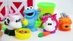 Play Doh Barnyard Pals Cookie Monster Steps In Cow Pie Play Dough Sesame Street Barn Sheep, Dog, Cow