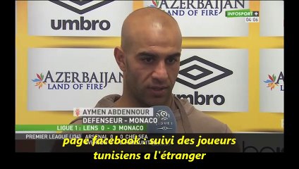abdennour apres le match de Lens
