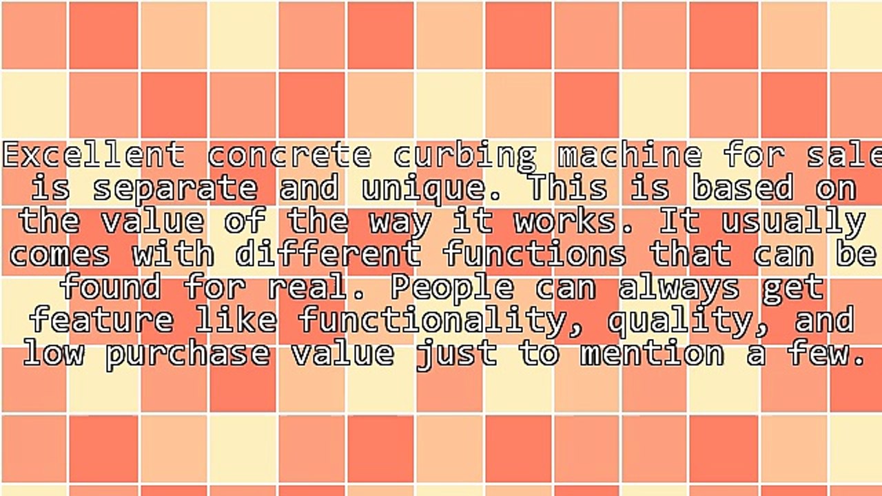 The Excellent Concrete Curbing Machine For Sale