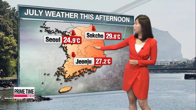 Summer-like weather continues, light rain in store down south