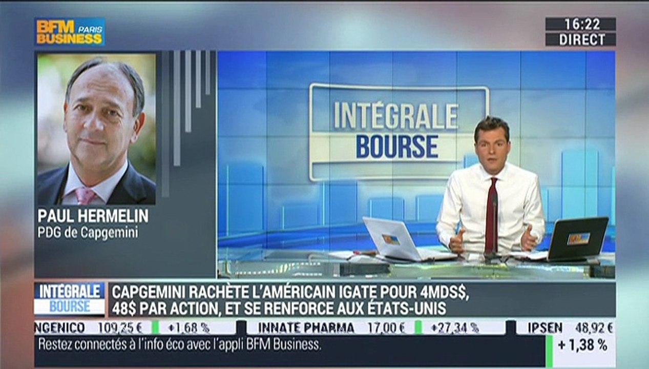 Capgemini rachète Igate pour 4 milliards de dollars: Paul Hermelin – 27/04