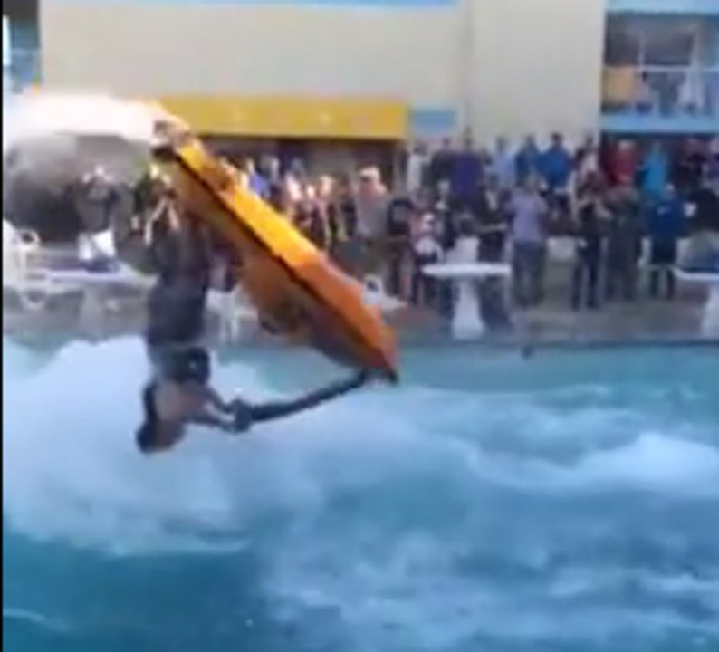 Jet Ski Triple Backflip In Swimming Pool!