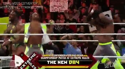 Wwe The New Day are the new No. 1 contenders Raw Fallout, April 20, 2015