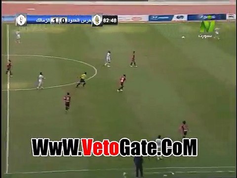 احمد على يتقدم بالهدف الثانى للزمالك فى حرس الحدود