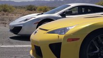 Bugatti Veyron vs Lamborghini Aventador vs Lexus LFA vs McLaren MP4-12C - Head 2 Head