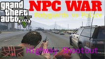GTA V - Combate entre policía y PNJs - NPC vs. Police Shootout | Random Bodyguard Script/Mod