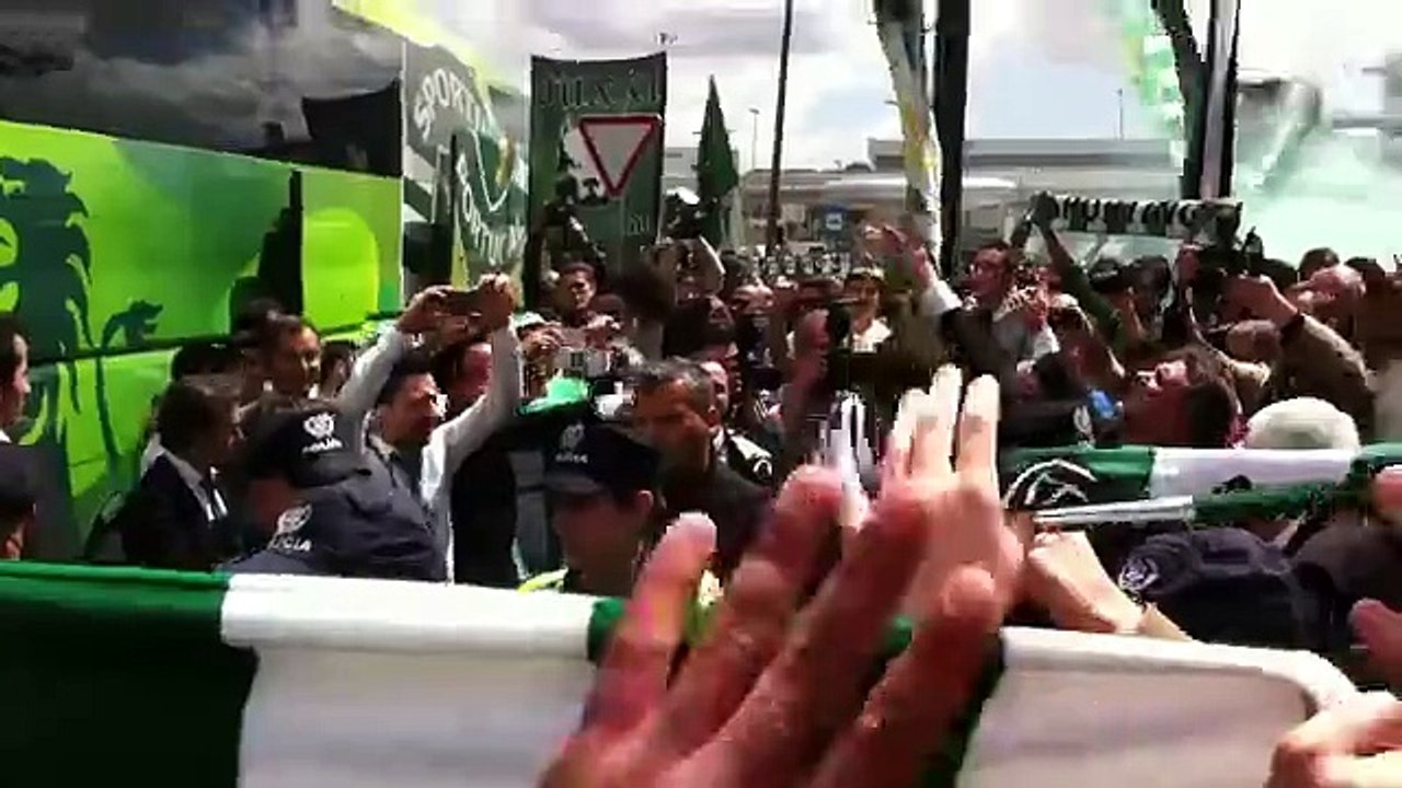 Recepção dos adeptos do Sporting à equipa de hóquei em patins