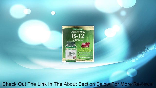 Nature's Bounty Sublingual Vitamin B12 Cherry Micro-Lozenges Review