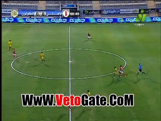 "وليد سليمان"يهدر هدف بطريق غريبه امام المقاولون العرب