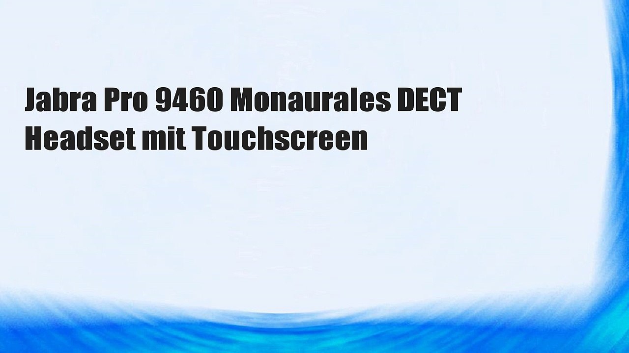 Jabra Pro 9460 Monaurales DECT Headset mit Touchscreen