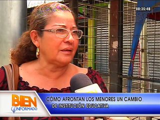 Bien Informado - ¿Cómo afrontan los menores un cambio de Institución Educativa?