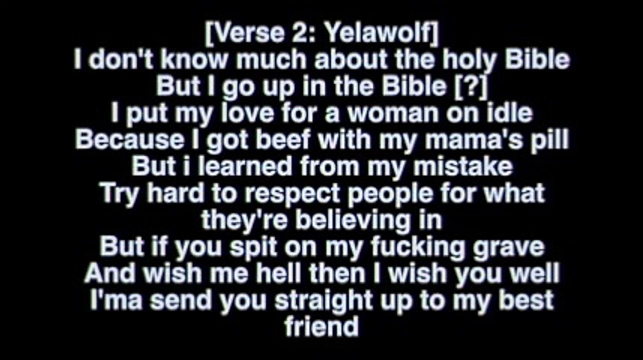 Yelawolf Ft Eminem - Best Friend Lyrics on Screen Lyric Video