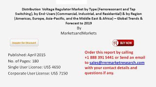 2019 World Distribution Voltage Regulator Market Research on Market Shares and Growth Strategies
