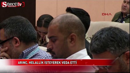 Download Video: Bülent Arınç helallik isteyerek veda etti