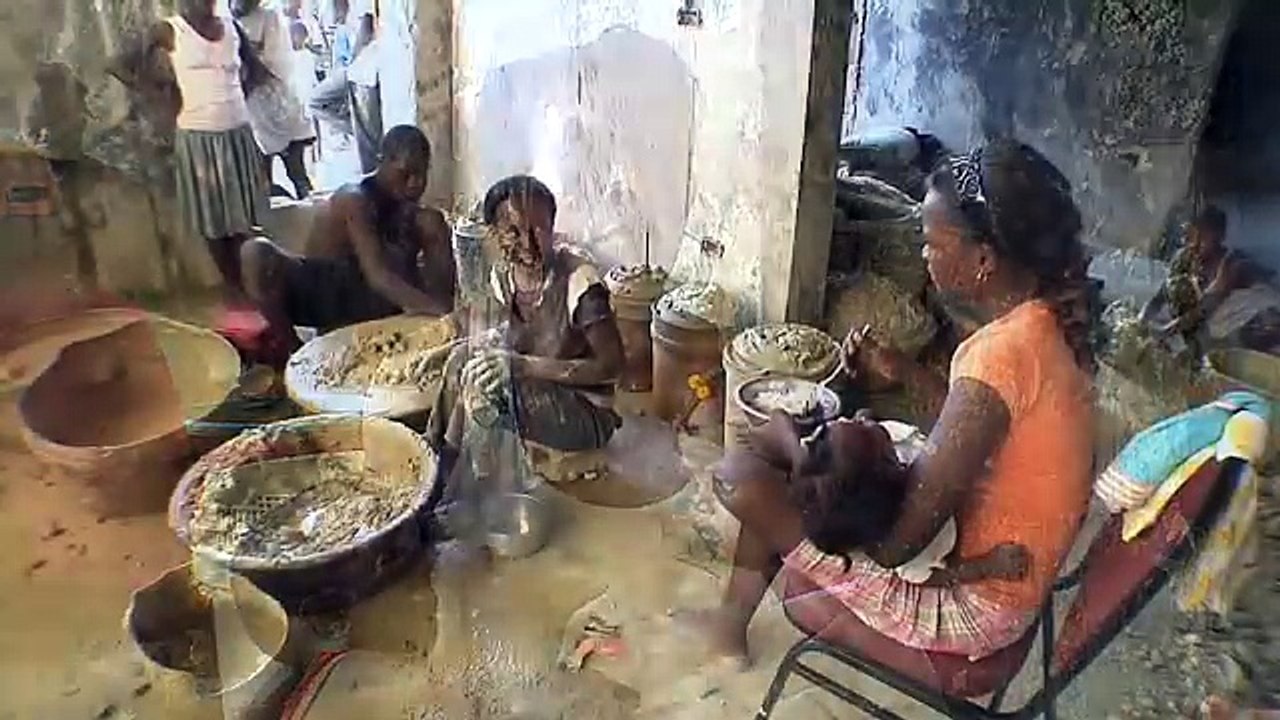 Haitians eat dirt cookies to survive