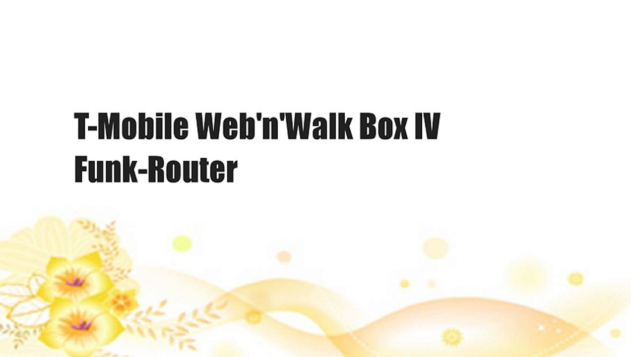 T-Mobile Web'n'Walk Box IV Funk-Router
